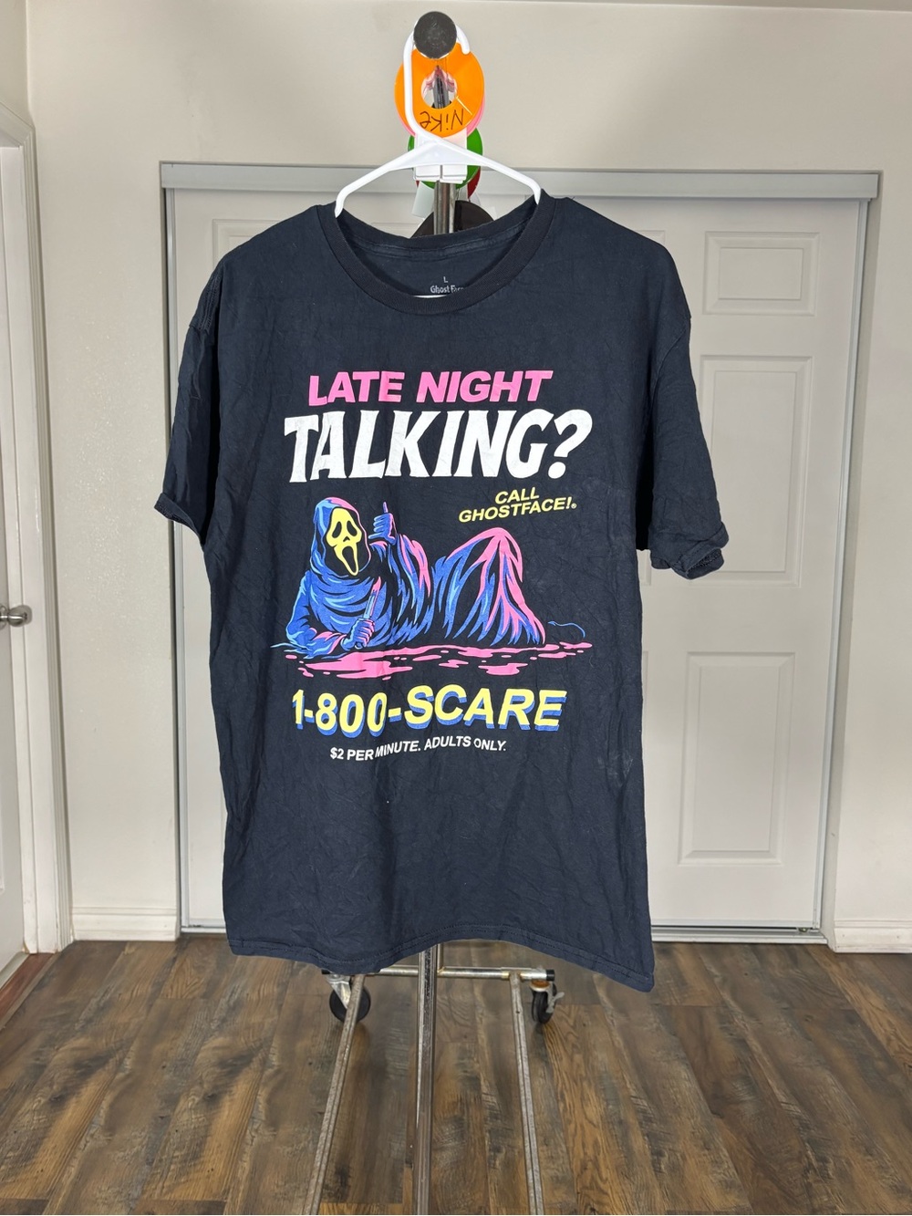 Ghostface 'Late Night Talking?' Graphic Tee - Black